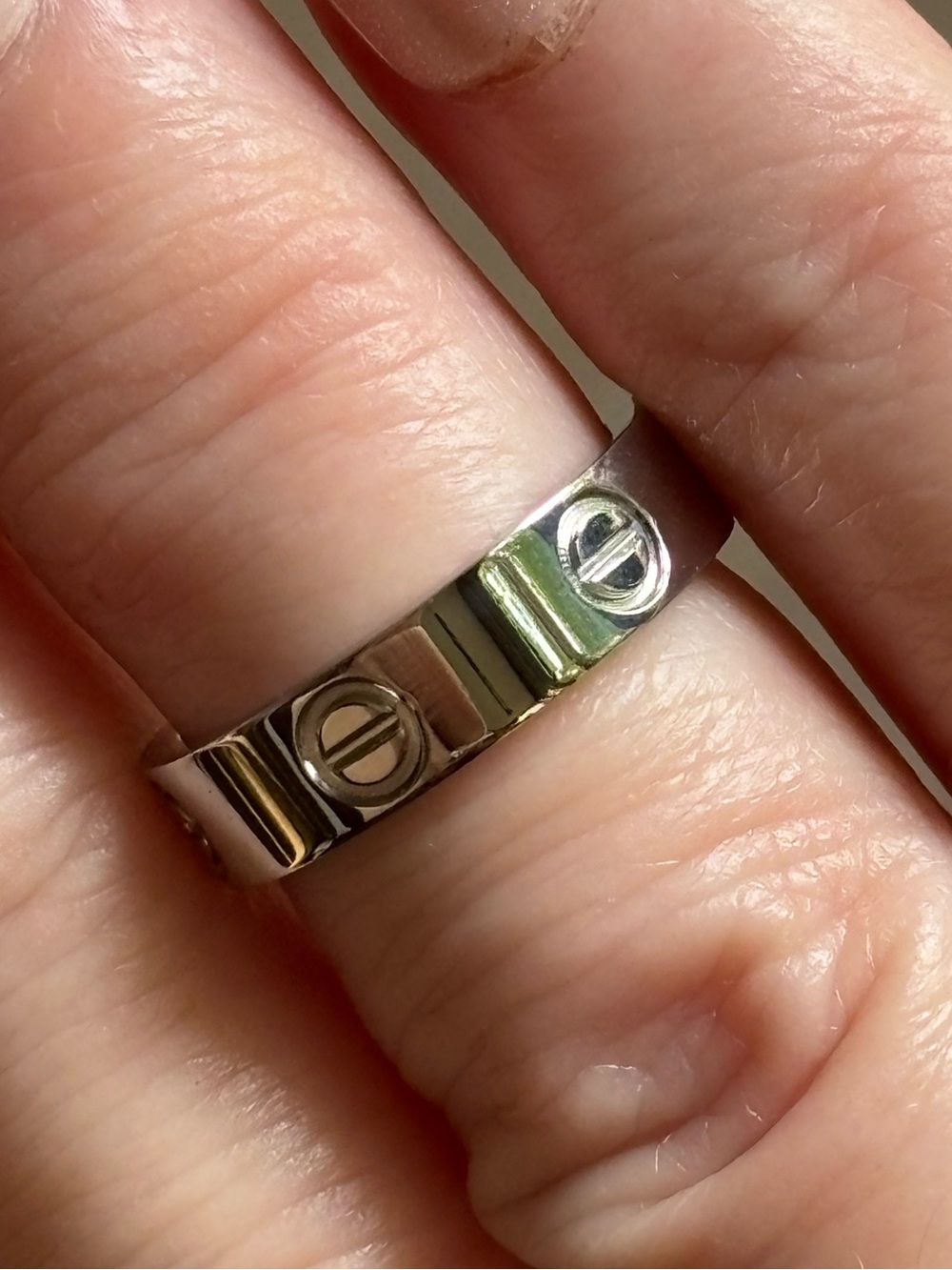 Fashion Silvertone Love Ring